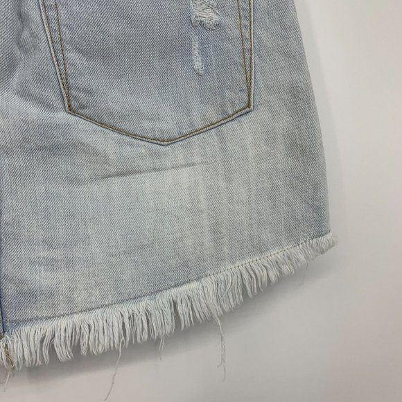 One Teaspoon Denim Skirt Blue 2020 High Waist Mini Distressed Fray Hem - Picture 10 of 13
